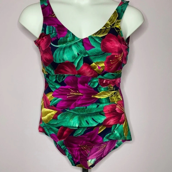 Sea Scamp Floral Print One Piece 40C - Picture 1 of 10